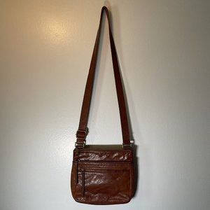 Fossil Brown Leather Crossbody Purse *Read & Look at Photos